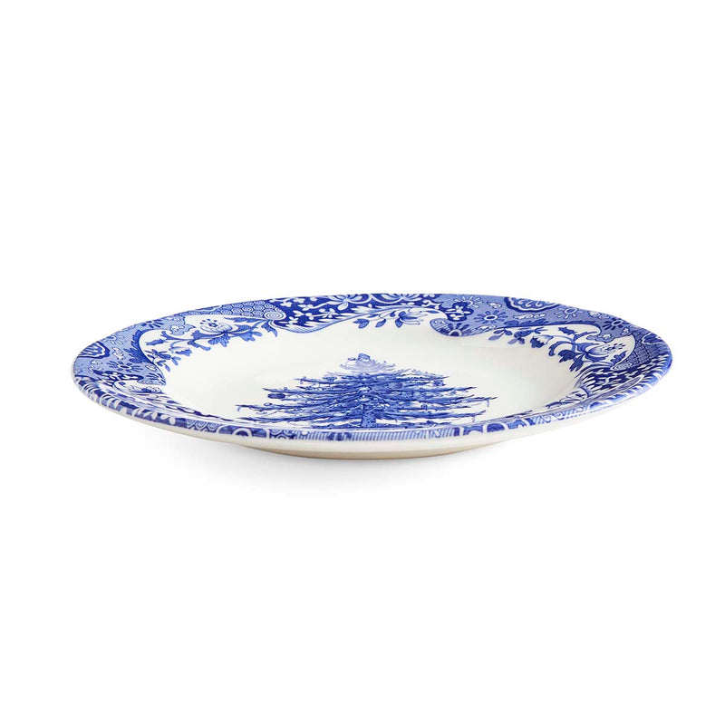 Blue Italian Christmas Tree Plate 20cm