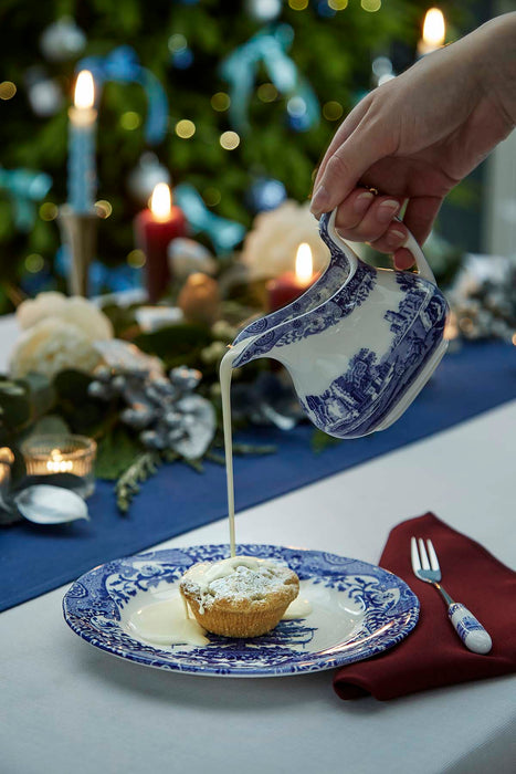 Blue Italian Christmas Tree Plate 20cm