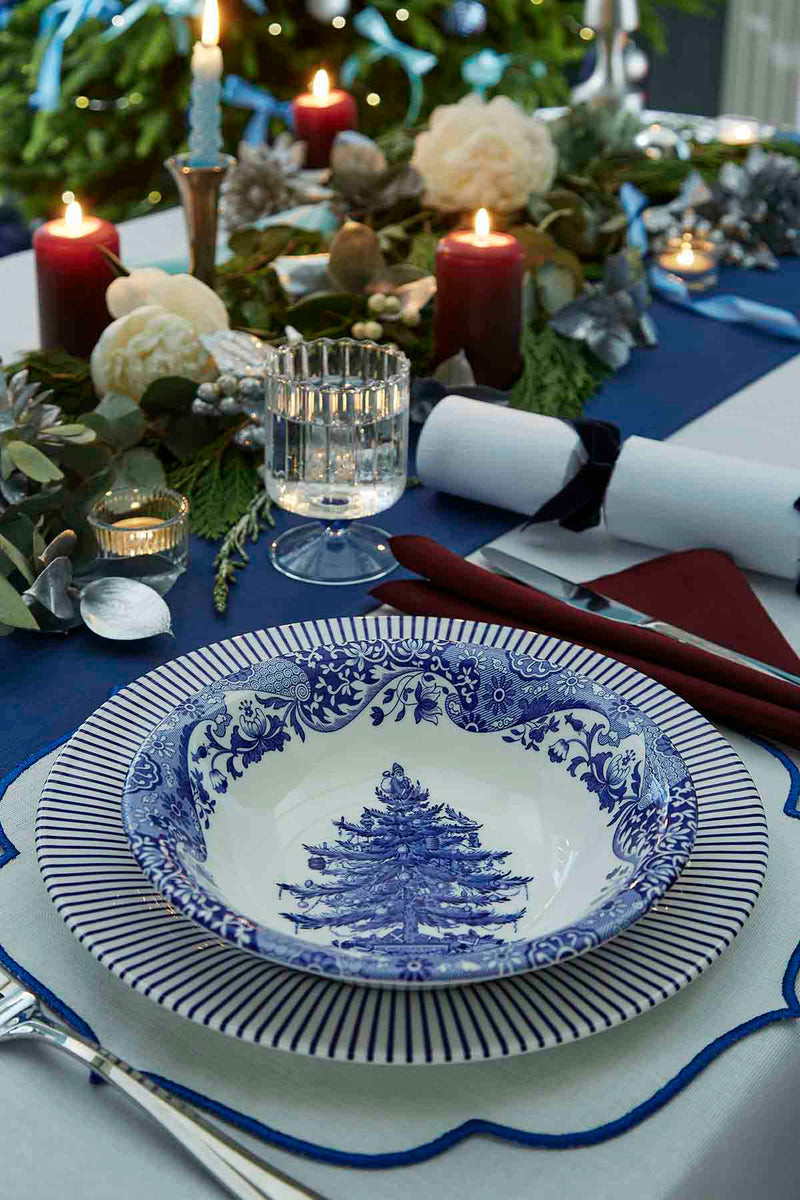 Blue Italian Christmas Tree Cereal 20cm