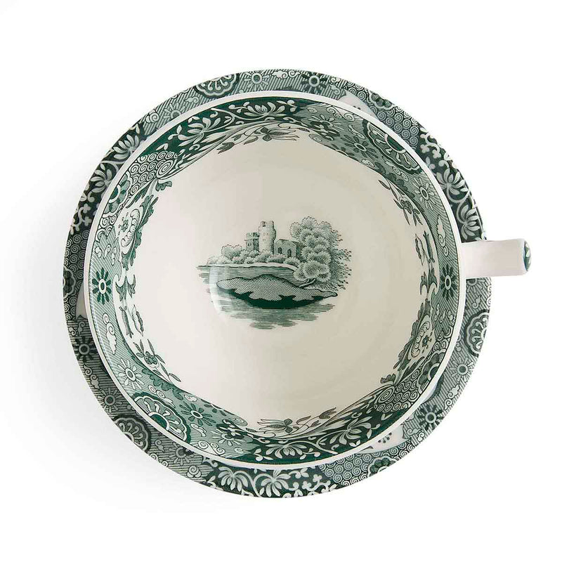 Spode Heritage Green Italian Breakfast Cup & Saucer 0.28L/10fl.oz