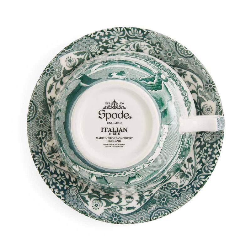 Spode Heritage Green Italian Breakfast Cup & Saucer 0.28L/10fl.oz