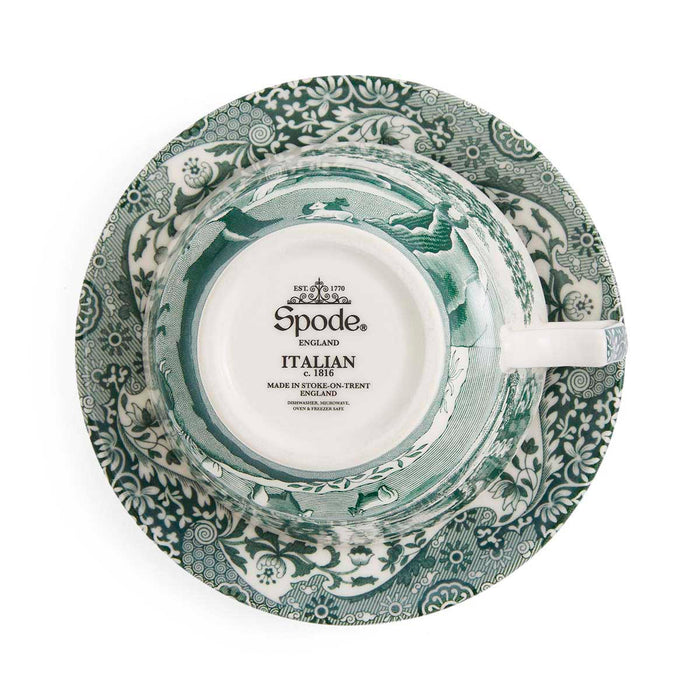 Spode Heritage Green Italian Breakfast Cup & Saucer 0.28L/10fl.oz