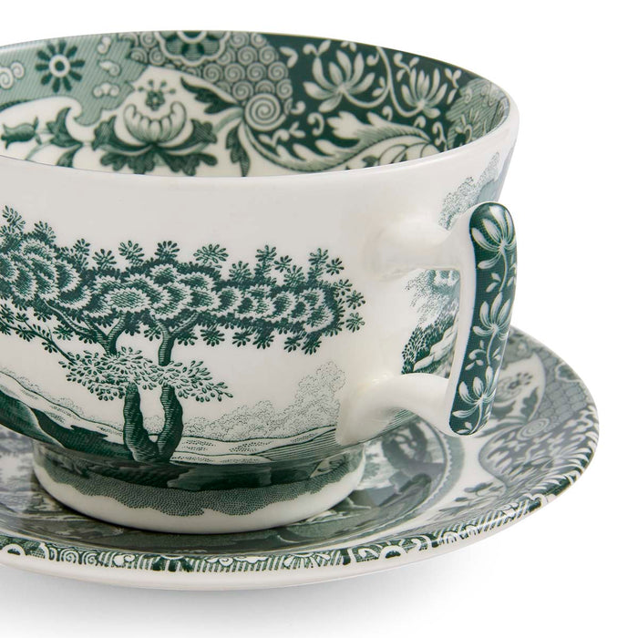 Spode Heritage Green Italian Breakfast Cup & Saucer 0.28L/10fl.oz