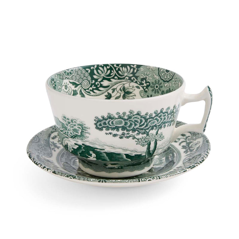 Spode Heritage Green Italian Breakfast Cup & Saucer 0.28L/10fl.oz