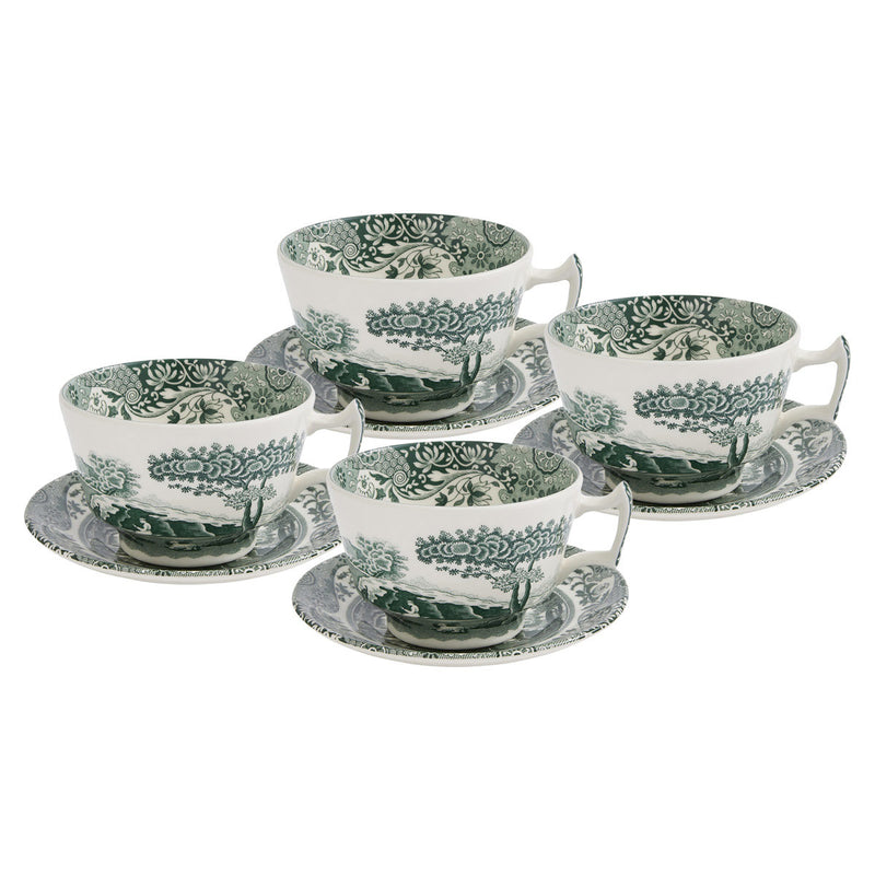 Spode Heritage Green Italian Breakfast Cup & Saucer 0.28L/10fl.oz