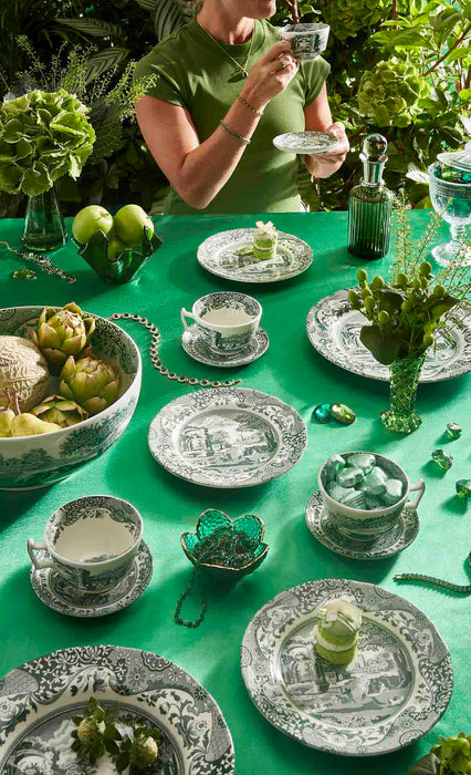 Spode Heritage Green Italian Teacup & Saucer 0.2L/7fl.oz