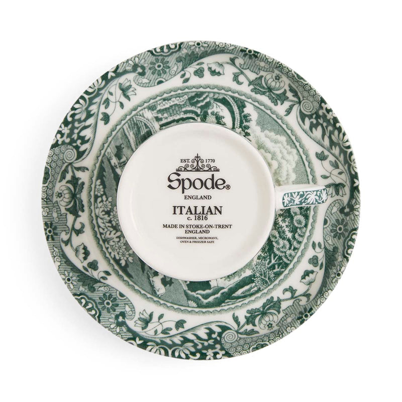 Spode Heritage Green Italian Coffee Cup & Saucer