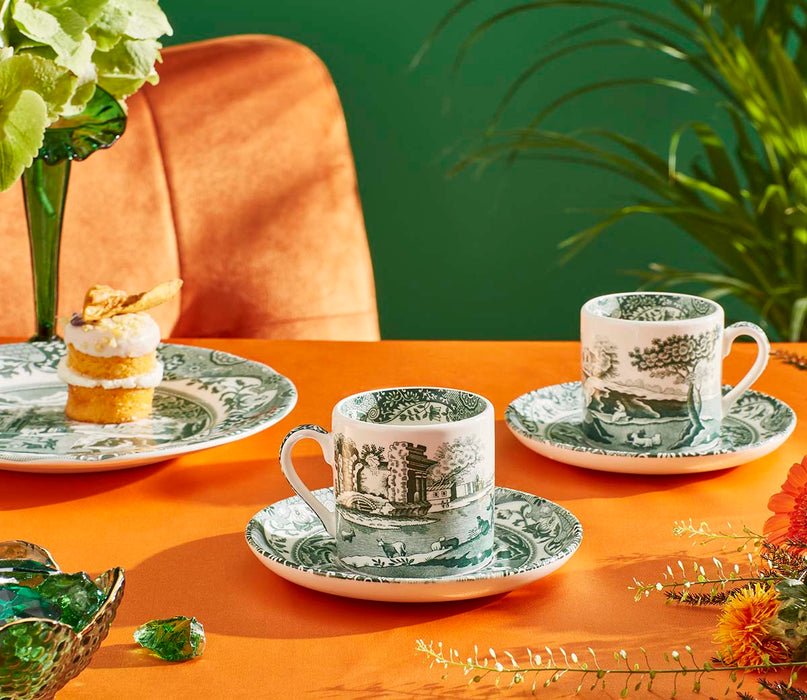 Spode Heritage Green Italian Coffee Cup & Saucer