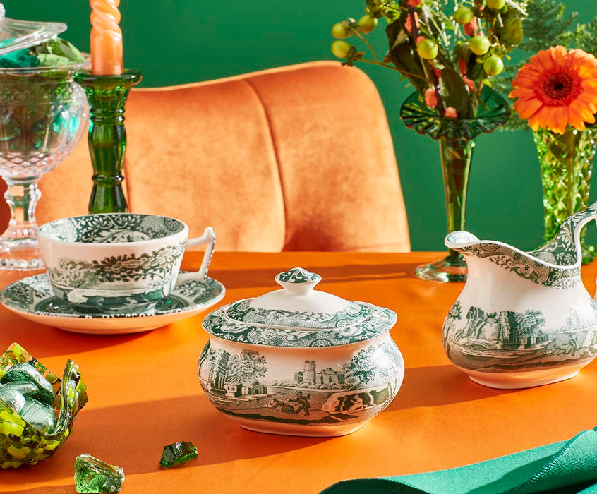 Spode Heritage Green Italian Sugar Box 0.25L/9ft.oz