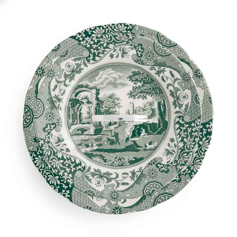 Spode Heritage Green Italian 2-Tier Cake Stand 27cm&19cm