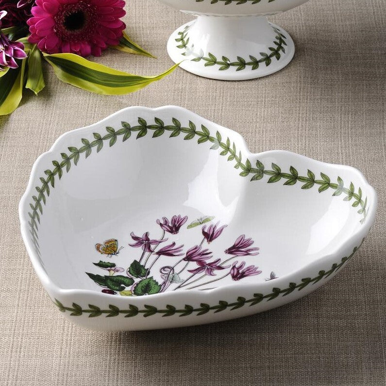 Botanic Garden Scalloped Edge Heart Shaped Dish