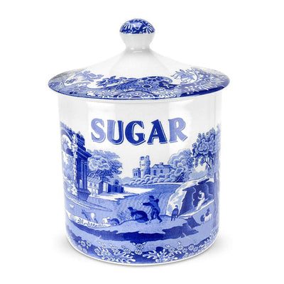 Spode Blue Italian Covered Canister Sugar