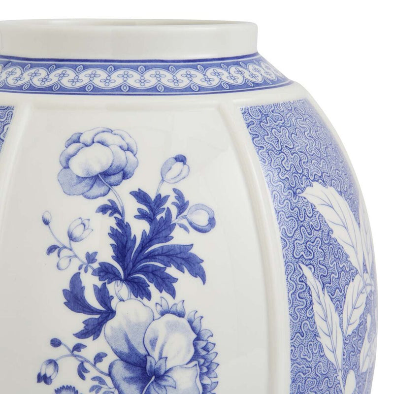 Spode Blue Italian Archive - British Flowers Vase - 25cm