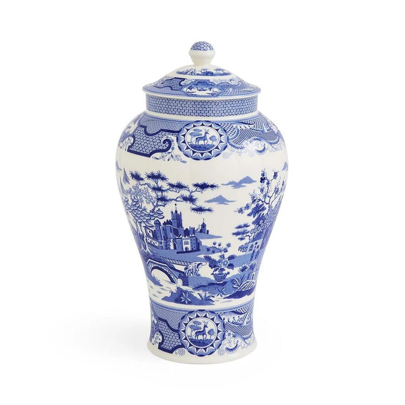 Spode Blue  Gothic Castle Ginger Jar - 30cm