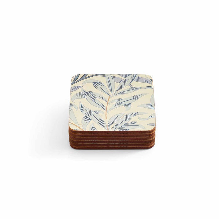 Morris &amp; Co Willow Bough 6 Coasters, Blue