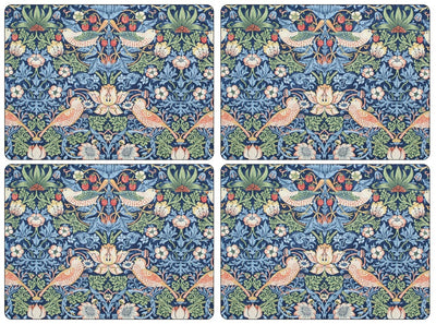 Morris &amp; Co. Strawberry Thief 4 Placemats