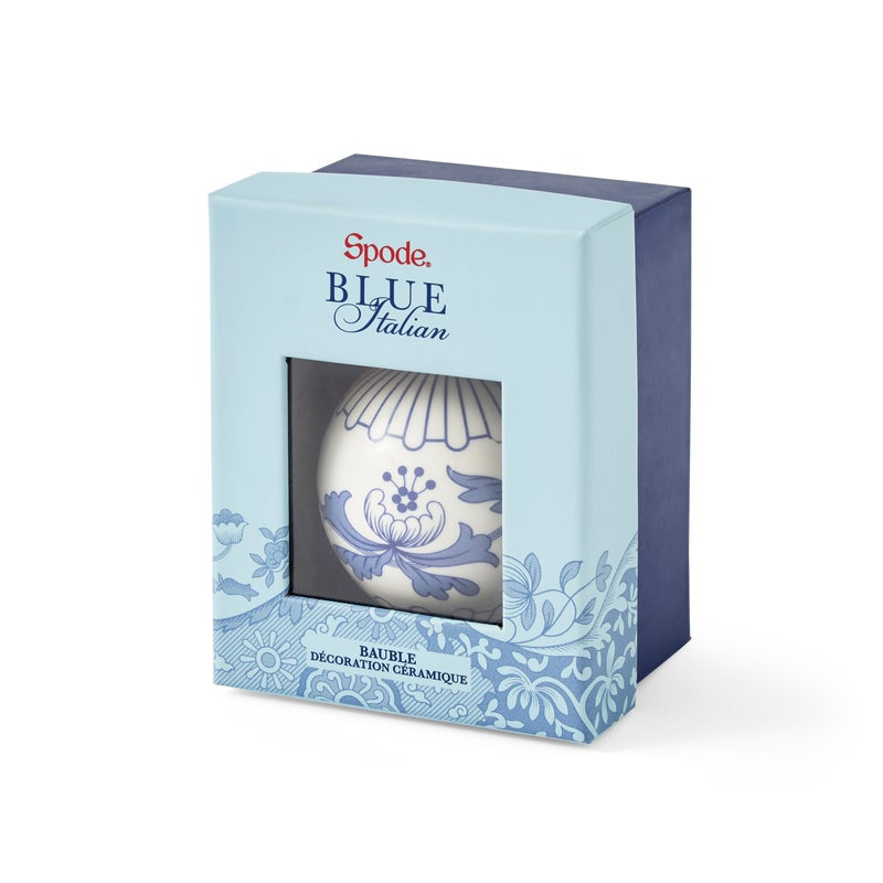 Spode Blue Italian Floral Bauble
