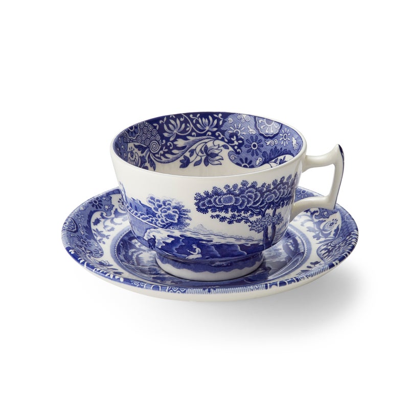 Spode Blue Italian Breakfast Cups &amp; Saucers Set of 4
