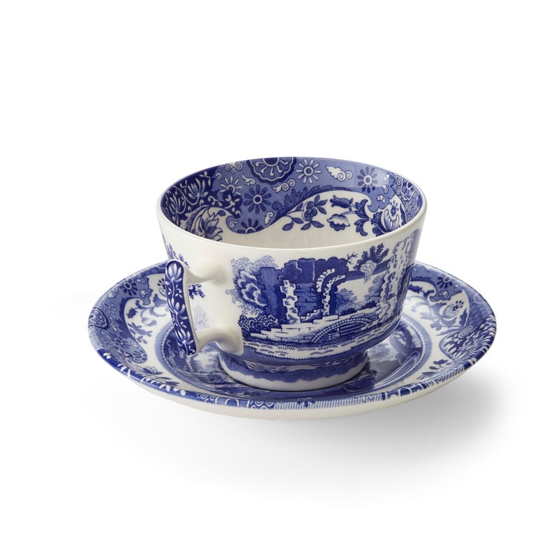 Spode Blue Italian Breakfast Cups &amp; Saucers Set of 4