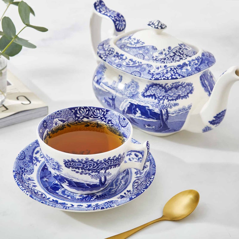 Spode Blue Italian Breakfast Cups &amp; Saucers Set of 4