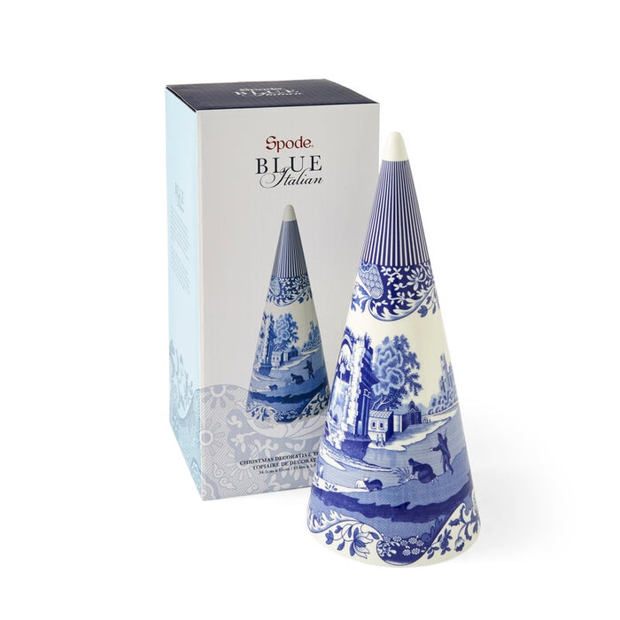 Spode Blue Italian Large Decorative Cone 13"