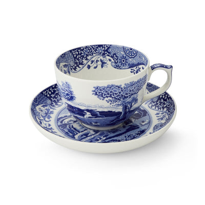Spode Blue Italian Jumbo Cup &amp; Saucer Boxed Set