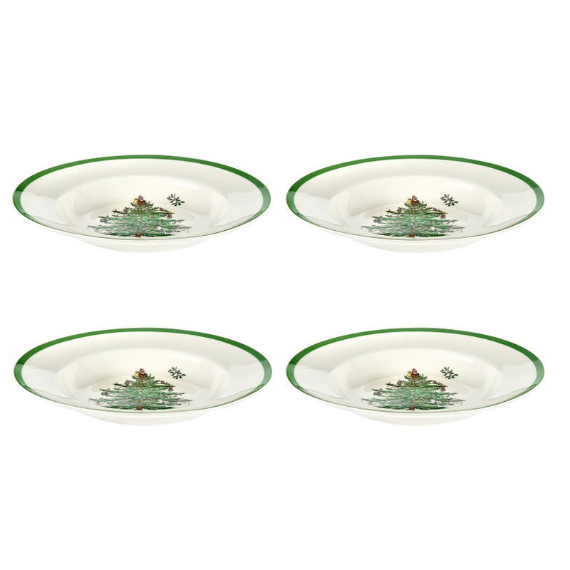 Christmas Tree Soup Plate 23cm set of 4