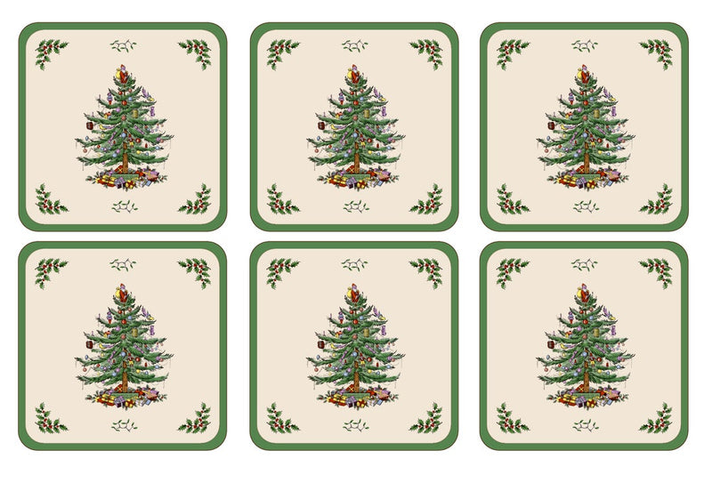 Christmas Tree Set of 6 Coasters