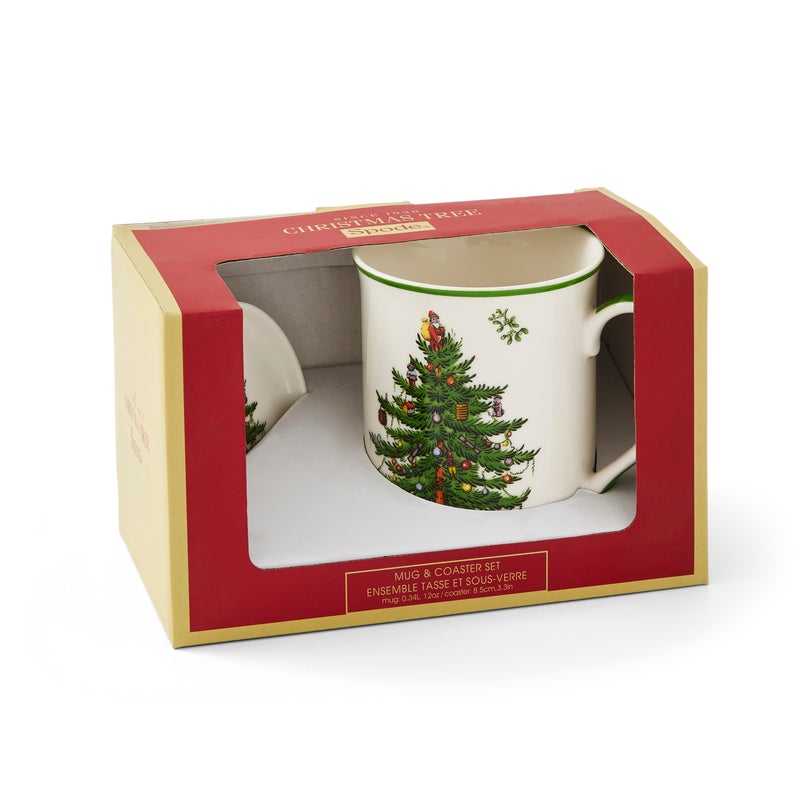 Christmas Tree Mug &amp; Coaster Set