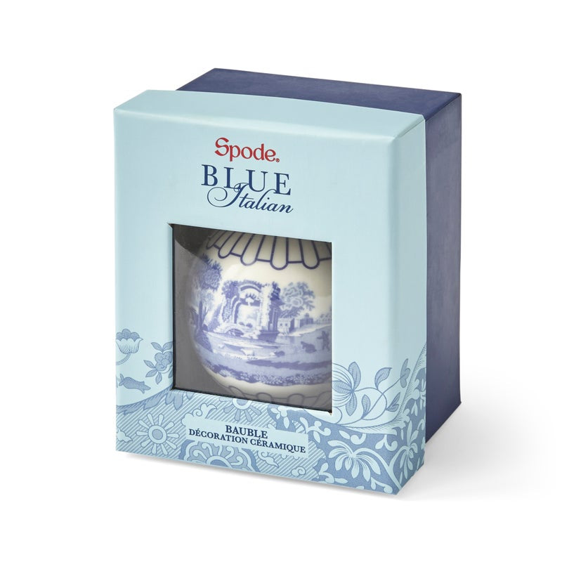 Spode Blue Italian Scenic Bauble