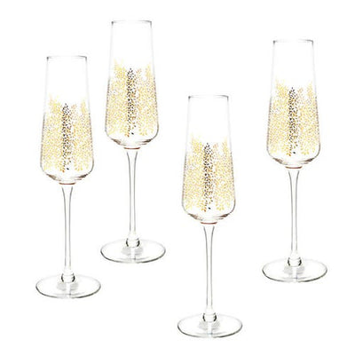 Sara Miller Chelsea Collection Set of 4 Champagne Flutes