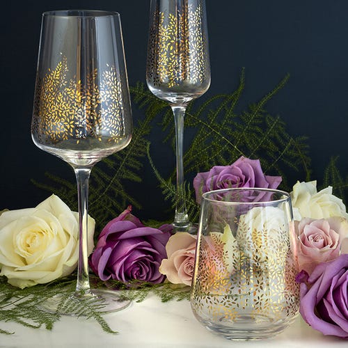 Sara Miller Chelsea Collection Set of 4 Wine Glasses