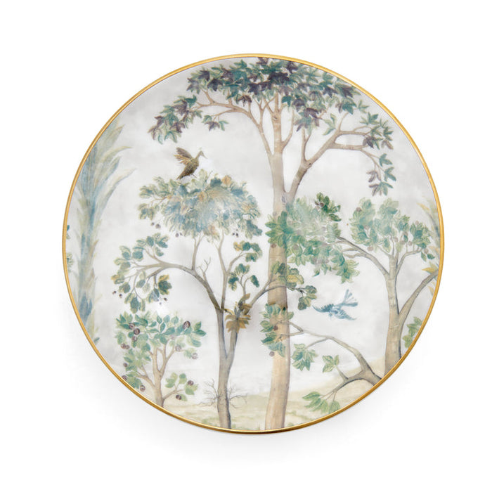 Kit kemp Gold 8oz Teacup &amp; Saucer Tall Trees
