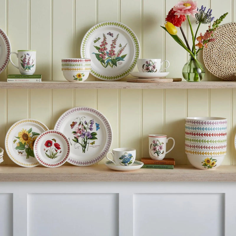 Botanic Garden Meadow Set of 6 Breakfast Teacups &amp; Saucers, Assorted