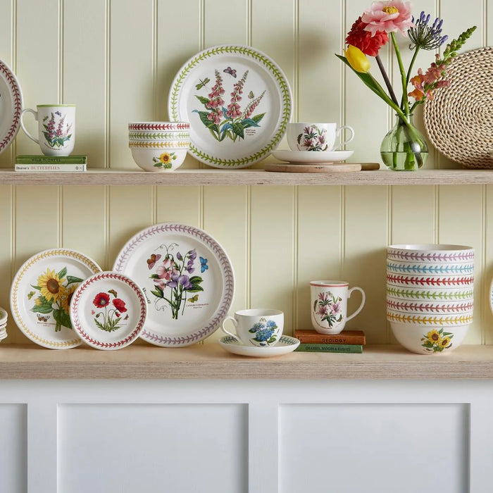 Botanic Garden Meadow Set of 6 Breakfast Teacups &amp; Saucers, Assorted