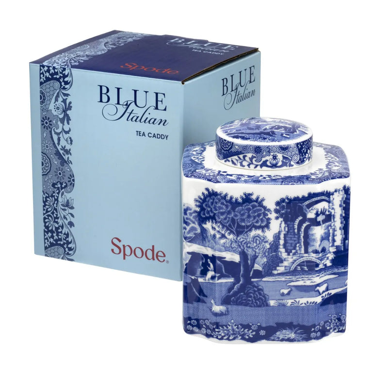 Spode Blue Italian Tea Caddy