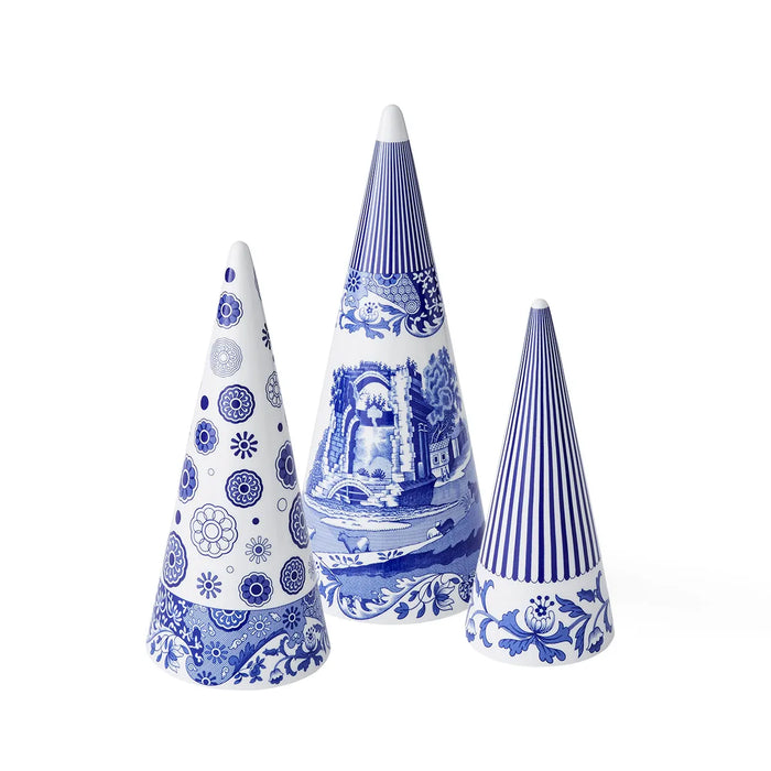 Spode Blue Italian Large Decorative Cone 13"