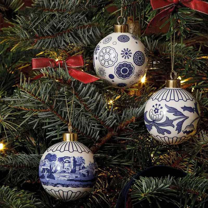 Spode Blue Italian Scenic Bauble
