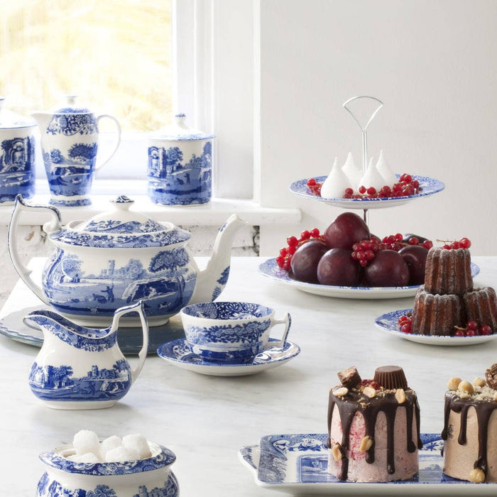 Spode Blue Italian Covered Canister Sugar - Main Image