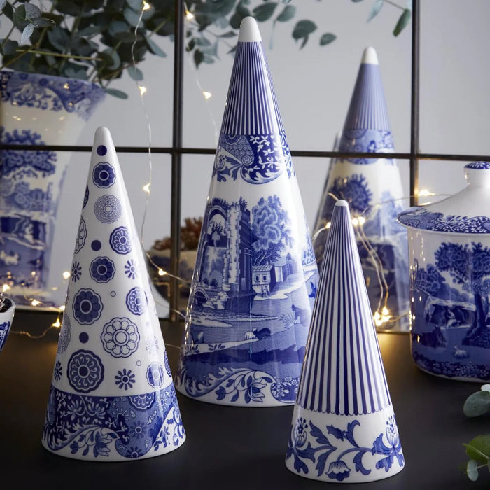 Spode Blue Italian Medium Decorative Cone 10"