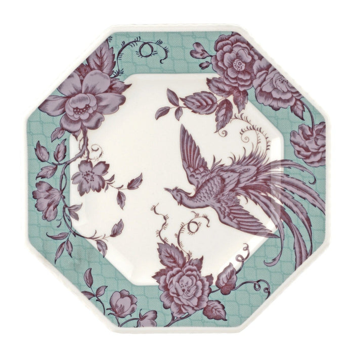 Seconds Spode Kingsley Single 24cm Octagonal Plate - Teal
