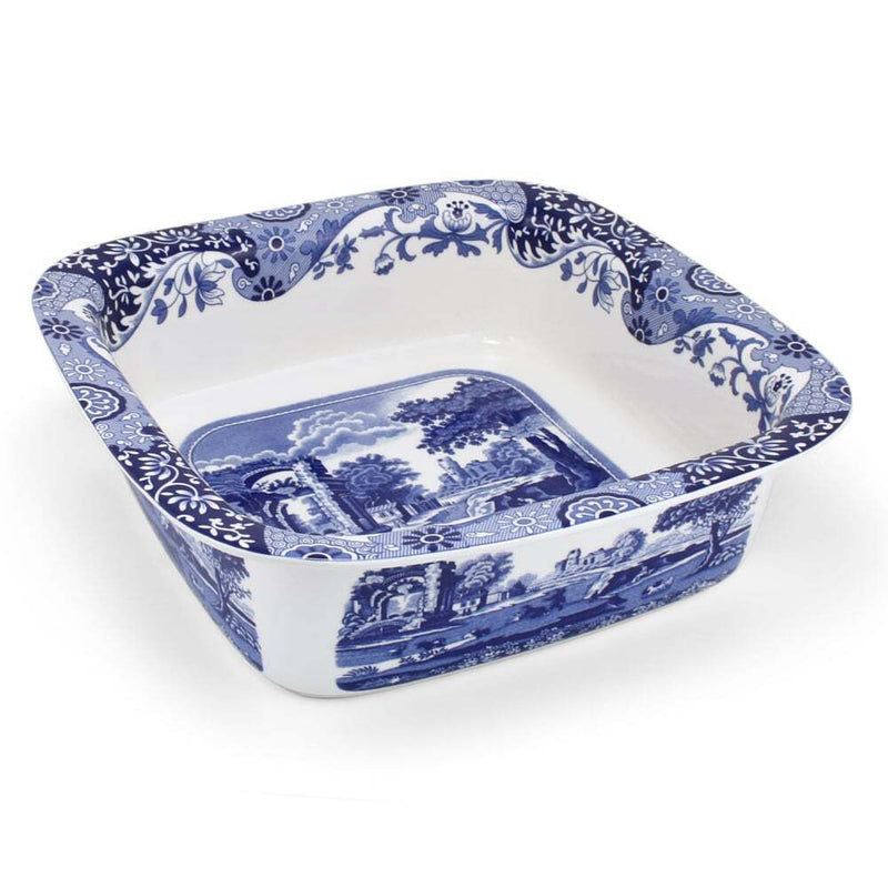 Blue Italian Square Dish