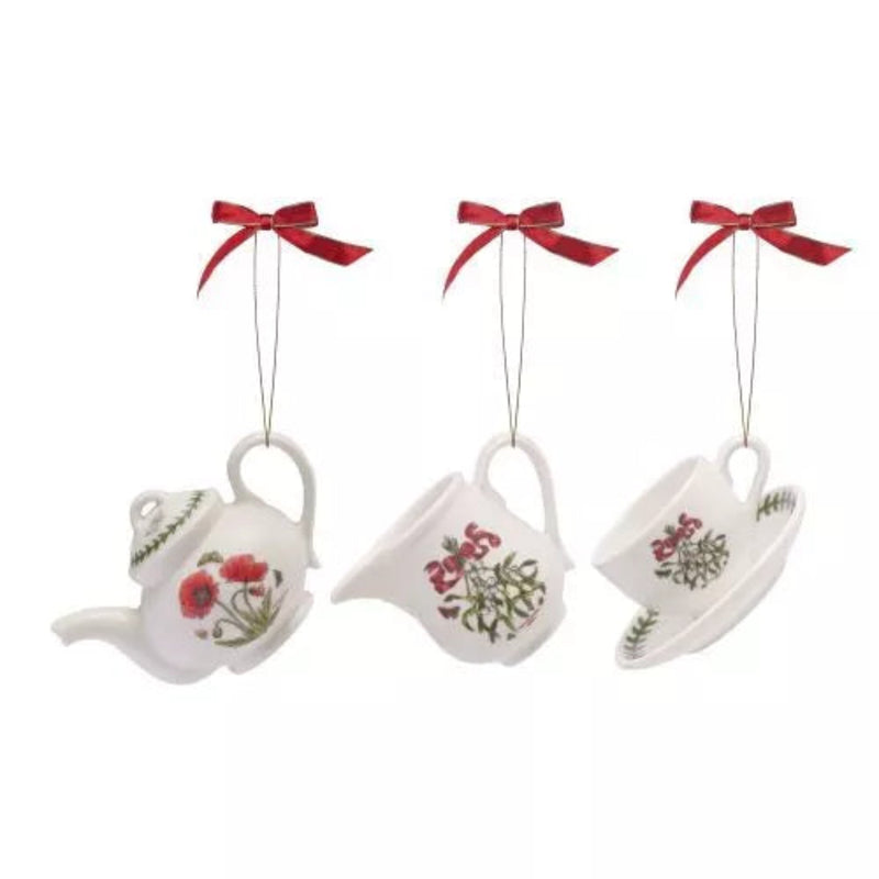 Botanic Garden Ornament's Teapot Creamer Cup &amp; Saucer