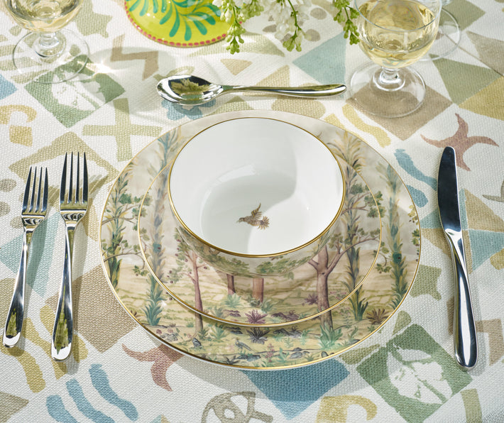 Kit kemp Gold 5.75" Bowl Tall Trees