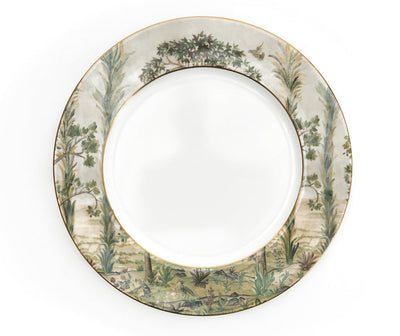 Kit kemp Gold 11" Rim Rnd Plate Tall Trees