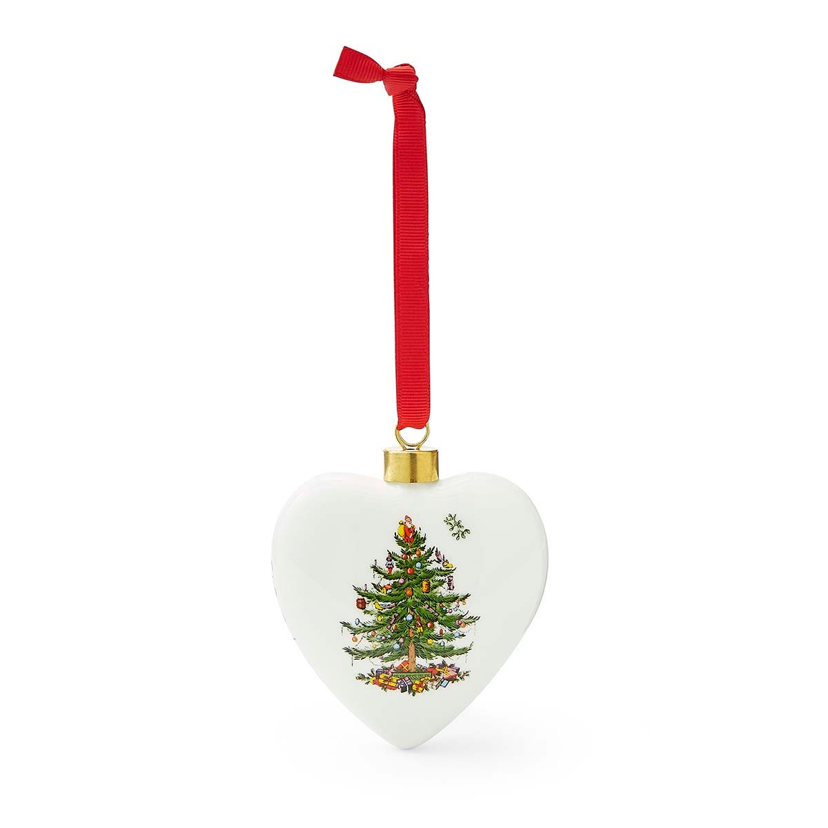 Christmas Tree Puffed Heart Ornament