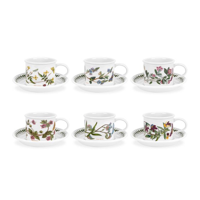 Botanic Garden Set of 6 Teacups &amp; Saucers