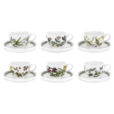 Botanic Garden Set of 6 Teacups &amp; Saucers