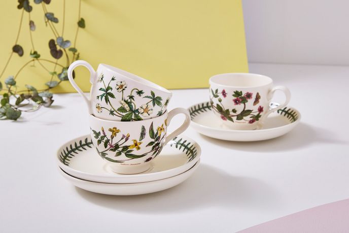 Botanic Garden Set of 6 Teacups &amp; Saucers