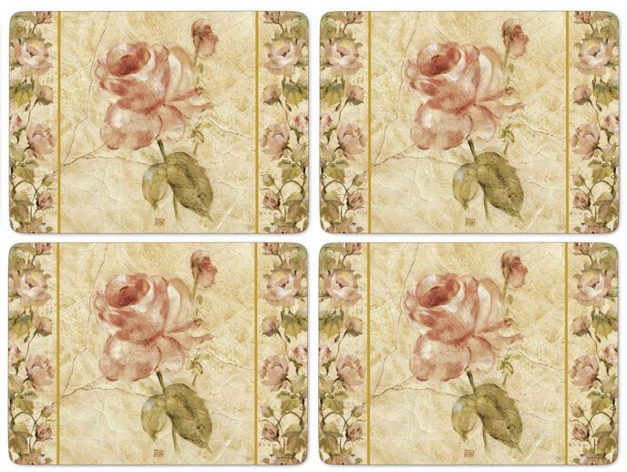 Antique Rose Linen Set of 4 Placemats